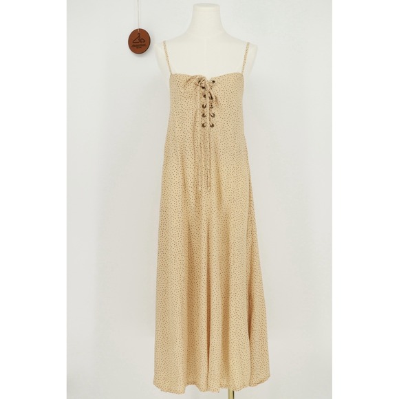 Faithfull the Brand Dresses & Skirts - Faithfull‎ the Brand Mirador Midi Dress Rossi Print Size 10 Polkadot Lace Up
